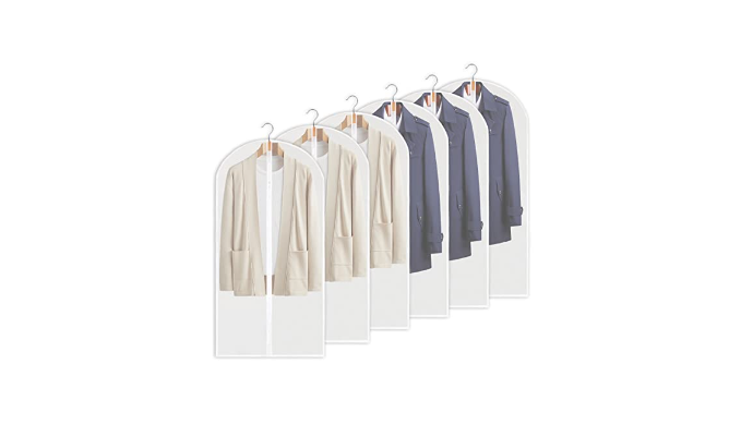 Garment Bags For Hanging Clothes, Clear Suit Bags For Closet