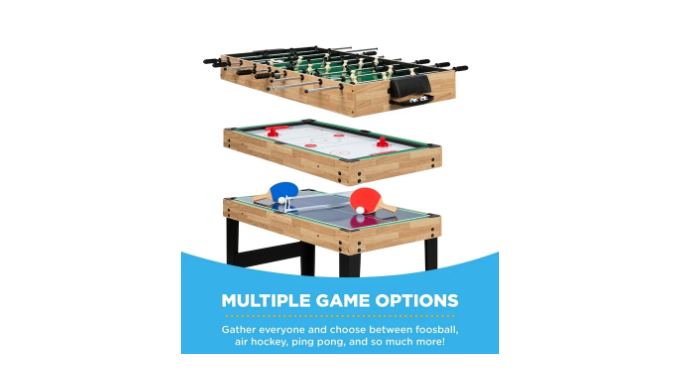 Best Choice Products 2x4ft 10-in-1 Combo Game Table Set W/ Hockey,  Foosball, Pool, Shuffleboard, Ping Pong - Dark Wood : Target