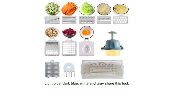 Vegetable Chopper,12-in-1 Multifunctional Veggie Chopper,Blue Kitchen  Vegetable Slicer Dicer Cutter,Potato Onion Food Chopper with Vegetable  Peeler,Hand Guard and Container - Coupon Codes, Promo Codes, Daily Deals,  Save Money Today