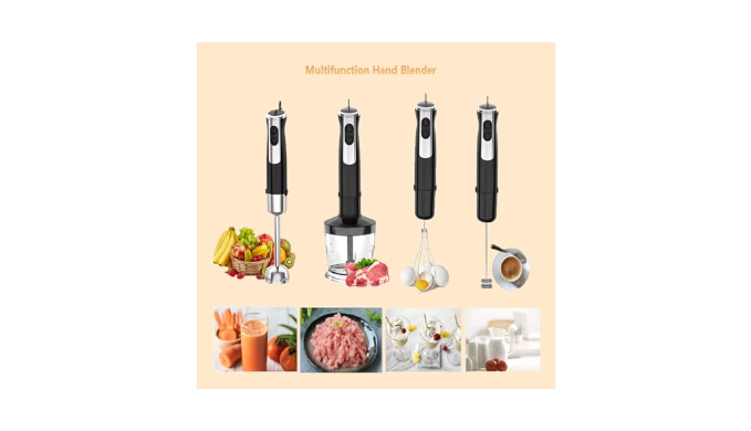 Immersion Hand Blender,5-in-1 Handheld Stick Blender Electric,800W 12-Speed  Multi-Purpose Stick Blender with Stainless Steel Blades, Chopper, Beaker  for Smoothie, Sauces, Soup,Milk coffee - Coupon Codes, Promo Codes, Daily  Deals, Save Money Today