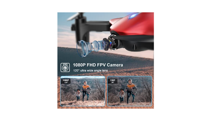 Drone for Kids, Spacekey FPV Wi-Fi Drone with Camera 1080P FHD, Real-time  Video Feed, Great Drone for Beginners, Quadcopter Drone with Altitude Hold