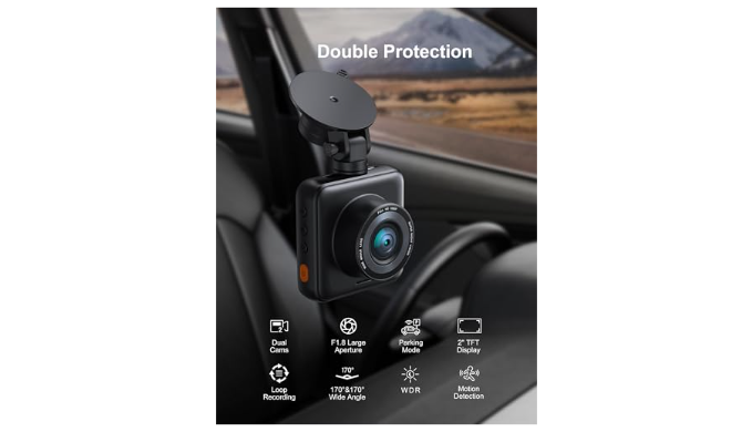 iZEEKER Dash Cam for Cars, 1080p Full HD Dash Camera, Dashcam with Night Vision, Car Camera with 3-Inch LCD Display, Parking Mode, G-Sensor, Loop