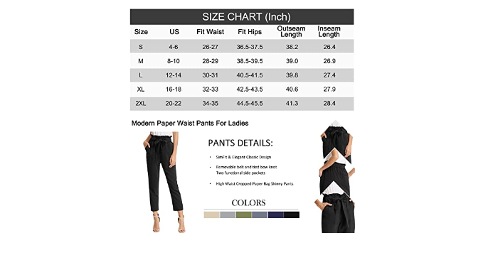 Buy KANCY KOLE Women Paper Bag Pants High Waist with