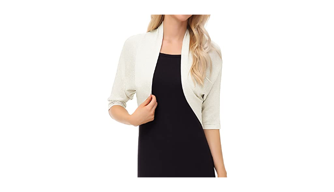 Silver Evening Bolero Jackets for Women