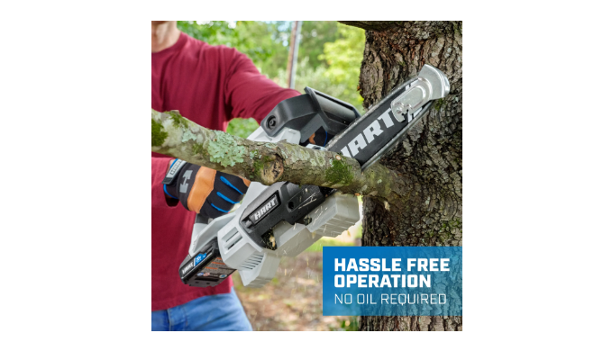 HART 20-Volt 8-inch Battery-Powered Pruning Chainsaw Kit, (1) 2.0Ah  Lithium-Ion Battery