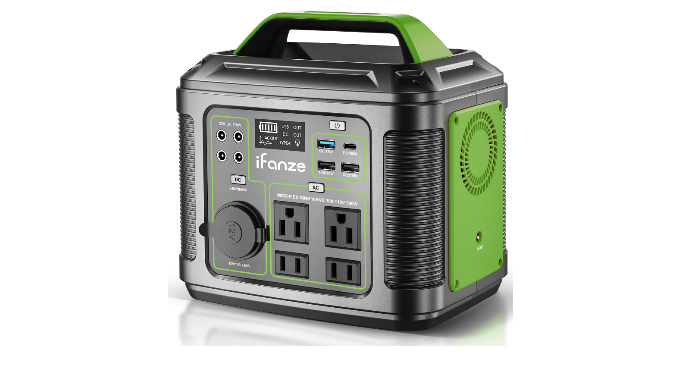 iFanze 300W Portable Power Station, 296Wh 80000mAh Outdoor Sol