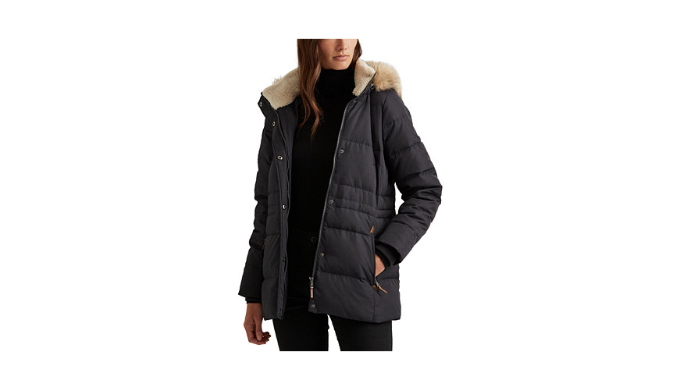 Lauren Ralph Lauren Hooded Down Coat, Created for Macy's - Macy's