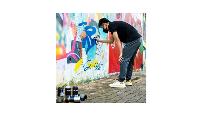 ONETAKE Set of 6 Cans Graffiti Spray Paint kit, 400ml Popular Color  Complete Artist Aerosol Spray Paint for Professional Crafting Graffiti  Street Art