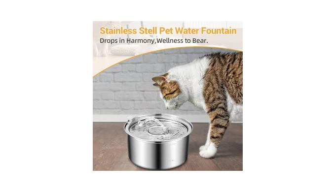 Harmony stainless 2024 steel cat fountain