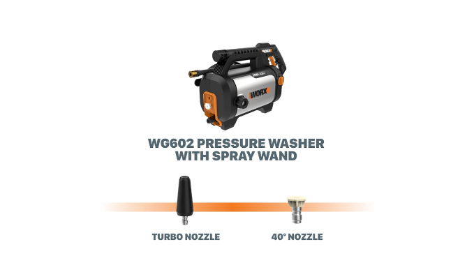 WORX Electric Pressure Washer up to 1700 PSI at 1.2 GPM Black