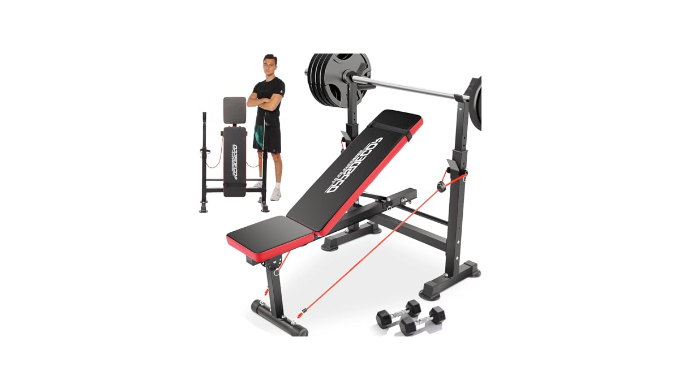 Cheap bench 2024 press set