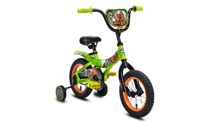 12 Kids' Bike w/ Training Wheels: Jurassic World Boy's (Raptor,  Green/Orange) + Free Shipping