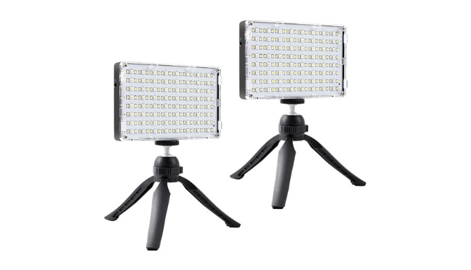 gvm dual rgb 10s smd led video light kit