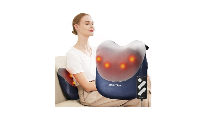 Mountrax Back Massager With Heat, Shiatsu Neck And Back Massager For 