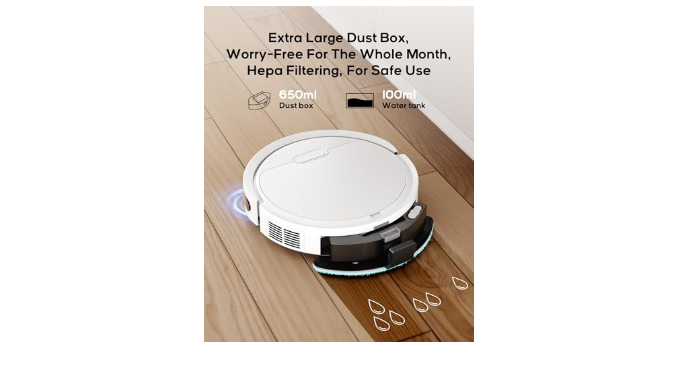 Dyrabitick V3 Robot Vacuum and Mop, 3 in 1 Combo Cleaner for Home with ...